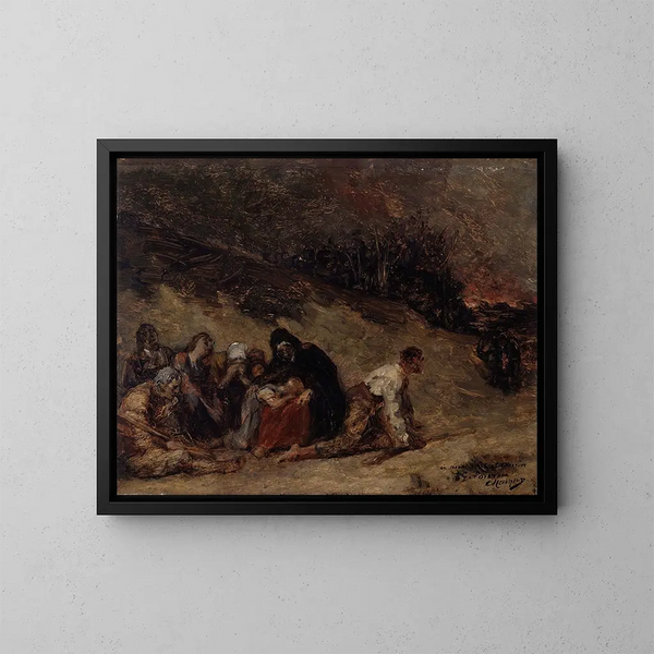 Episode of the Peasants' War - Constantin Meunier — framed artwork on a wall