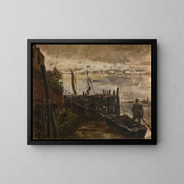 Rupelmonde Painting - Constantin Meunier — framed artwork on a wall