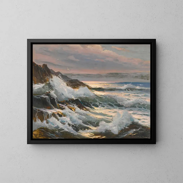 Marine Painting - Constantin Westchiloff — framed artwork on a wall