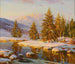 Winterzonsondergang - Constantin Westchiloff — weergave van het kunstwerk