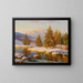 Winterzonsondergang - Constantin Westchiloff — ingelijst kunstwerk aan de muur