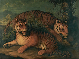 Continental School - A Landscape With Bengal Tigers.webp