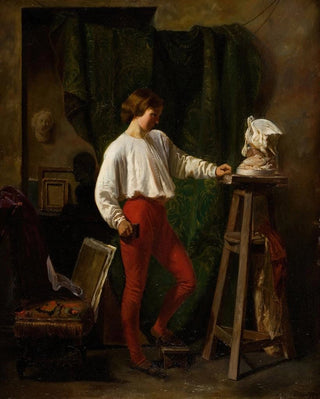 Continental School - Young Sculptor in His Atelier.webp