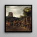 Gezelligheid bij de herberg - Constantijn van Renesse — ingelijst kunstwerk aan de muur