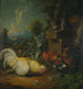 Kippen en katten - Jacob Samuel Beck — weergave van het kunstwerk