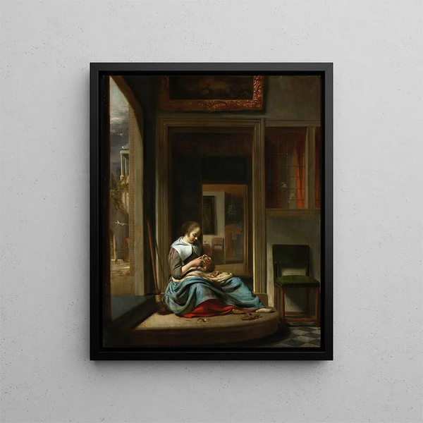 Cornelis Bisschop - Woman Peeling an Apple.webp