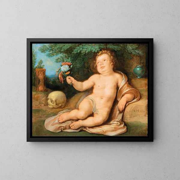 An Allegory of Vanity - Cornelis Cornelisz van Haarlem — framed artwork on a wall