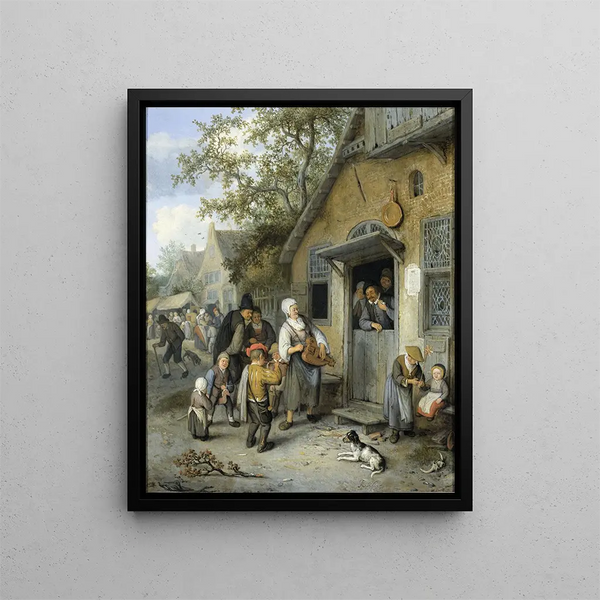 Fair of Campaign - Cornelis Dusart — framed artwork on a wall