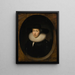 Portrait of a Lady - Cornelis Jonson van Ceulen — framed artwork on a wall