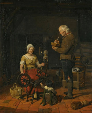 Cornelis Kruseman - Peasant Family in their Cottage.webp