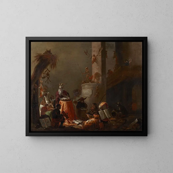 College of Animals - Cornelis Saftleven — framed artwork on a wall