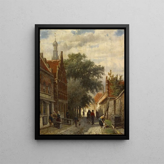 Cornelis Springer - Street in Enkhuizen.webp