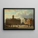 van het Koninklijk Paleis en de Nieuwe Kerk op de Dam in Amsterdam - Cornelis Springer — ingelijst kunstwerk aan de muur