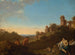 van Satyres en slapende nimfen in een Italiaans landschap - Cornelis van Poelenburch — weergave van het kunstwerk