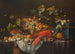 Natuurtafereel met gemengde vruchten in een mand, een roemer en appels op een blauwe juwelenkistje - Cornelis de Bryer — weergave van het kunstwerk