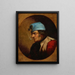 Bewoner met blauwe muts en pijp - Cornelius David Krieghoff — ingelijst kunstwerk aan de muur