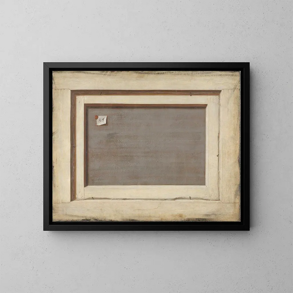 Trompe-l'œil: the back of a framed painting - Cornelius Norbertus Gijsbrechts — framed artwork on a wall