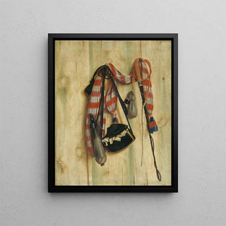 Cornelius Norbertus Gijsbrechts - Trompe Loeil With Riding Whip And Letter Bag.webp