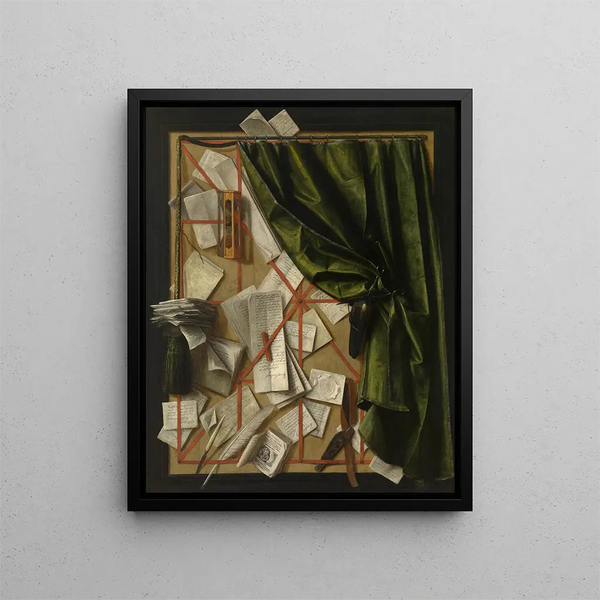 Trompe-l'œil - Cornelius Norbertus Gijsbrechts — framed artwork on a wall