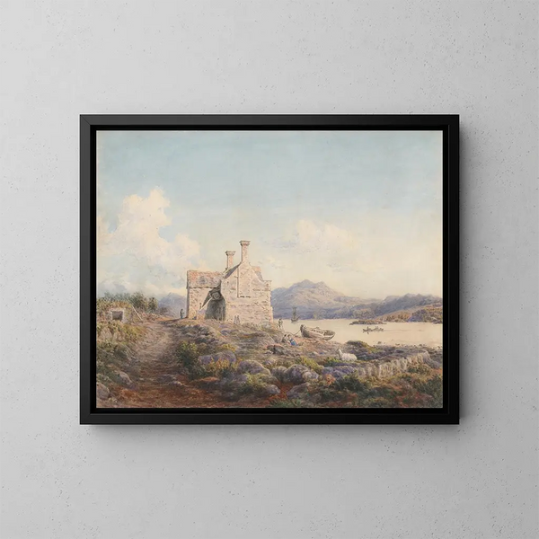 Talsarnau, North Wales - Cornelius Varley — framed artwork on a wall