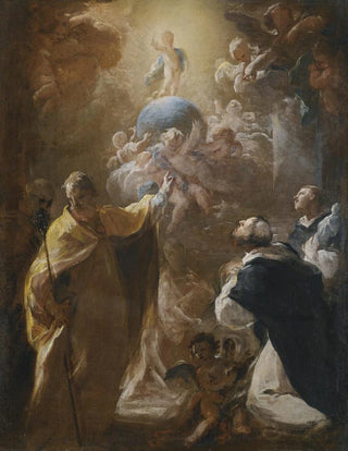 Corrado Giaquinto - The Infant Christ In Glory With Saints Dominic And nicholas.webp