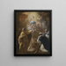 L'Enfant Jésus en gloire avec les saints Dominique et Nicolas - Corrado Giaquinto — framed artwork on a wall