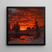 Sneeuwbedekt zonsondergang - Ivan Fedorovich Choultse — wandpresentatie van het kunstwerk