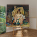 Reproductie van het schilderij van een koppel dat geknield zit (De familie) - Egon Schiele