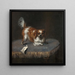 Courtesan with dogs - David Klöcker Ehrenstrahl — framed artwork on a wall