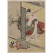 Reproductie van het schilderij van een courtisane en slapende dienares - Suzuki Harunobu