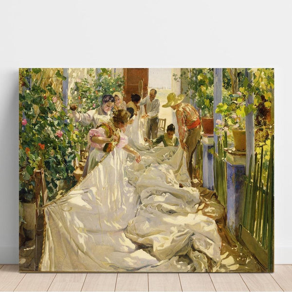 Reproductie van het schilderij Cousant la voile - Joaquín Sorolla