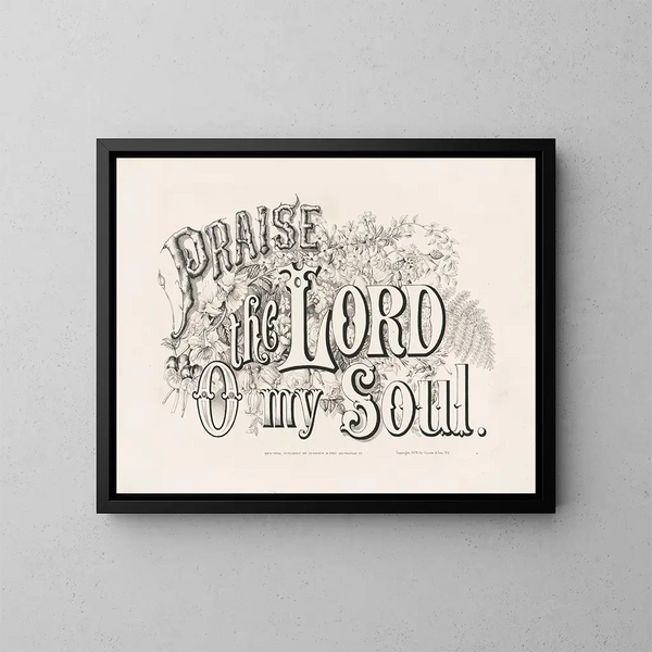 Loue le Seigneur, ô mon âme - Currier & Ives — ingelijst kunstwerk aan de muur