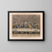 Het Laatste Avondmaal - Currier & Ives — ingelijst kunstwerk aan de muur