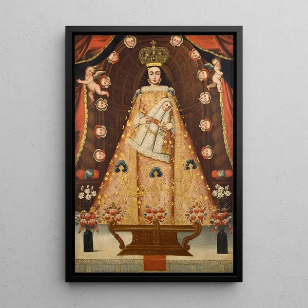 Virgin of Bethlehem - Cusco School — framed artwork on a wall