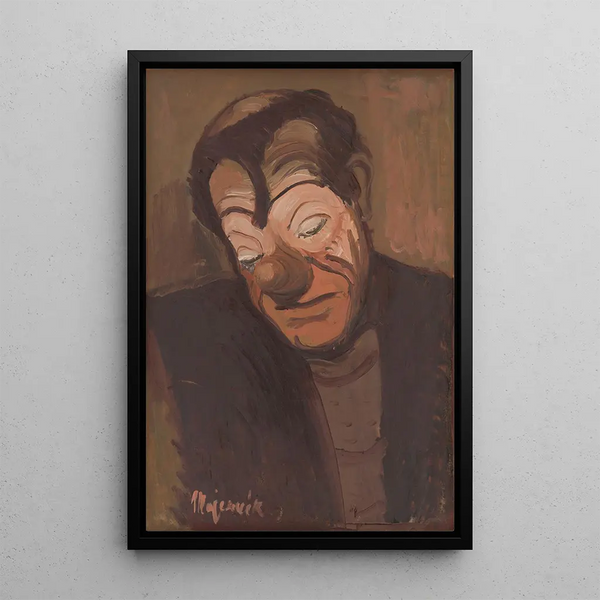 Clown - Cyprian Majernik — ingelijst kunstwerk aan de muur