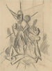 Studie van de dood voor het schilderij De Nacht van de Heilige Bartholomeus - Cyprian Majernik — weergave van het kunstwerk