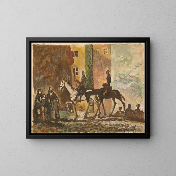 Retour victorieux - Cyprian Majernik — framed artwork on a wall