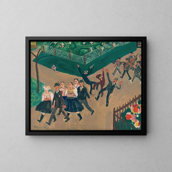 Wedding Procession - Cyprian Majernik — framed artwork on a wall