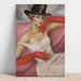 Reproductie van het schilderij Dame met hoge hoed - Boris Grigoriev