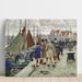 Reproductie van het schilderij Elegante dames met hoedjes die vis kopen - Paul Fischer