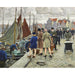 Reproductie van het schilderij Elegante dames met hoedjes die vis kopen - Paul Fischer