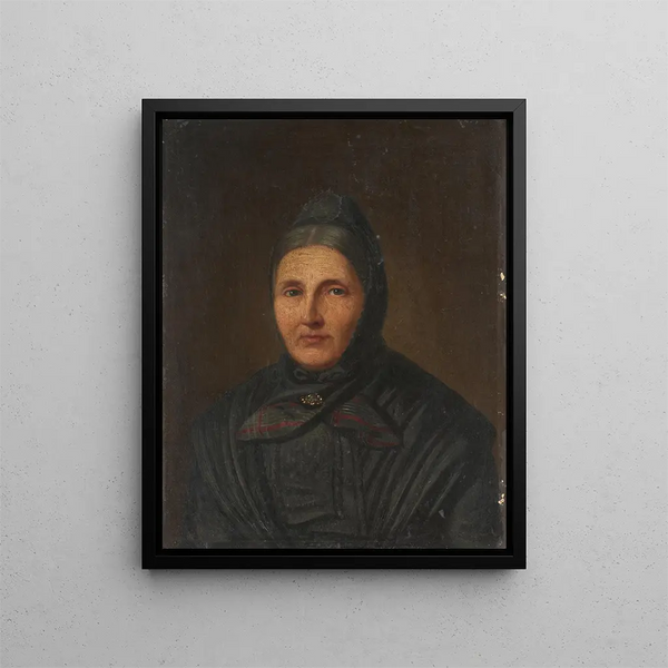 Portrait of Crescentia Spiegelhalder née Kessler - Daniel Cornelius Gesell — framed artwork on a wall