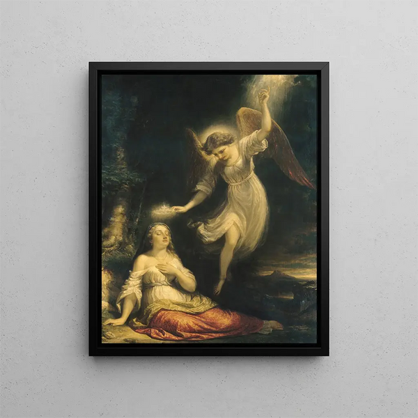 The Dream of Mercy - Daniel Huntington — framed artwork on a wall