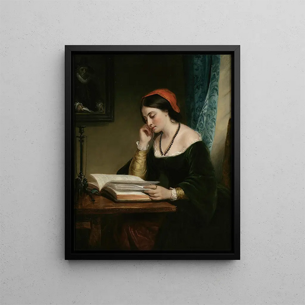 L'étudiant juste - Daniel Huntington — framed artwork on a wall