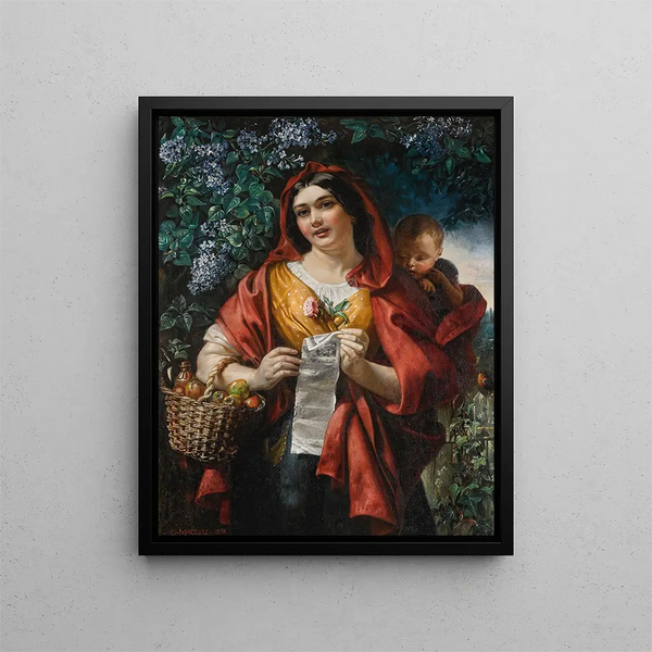 The ballad seller - Daniel Maclise — framed artwork on a wall