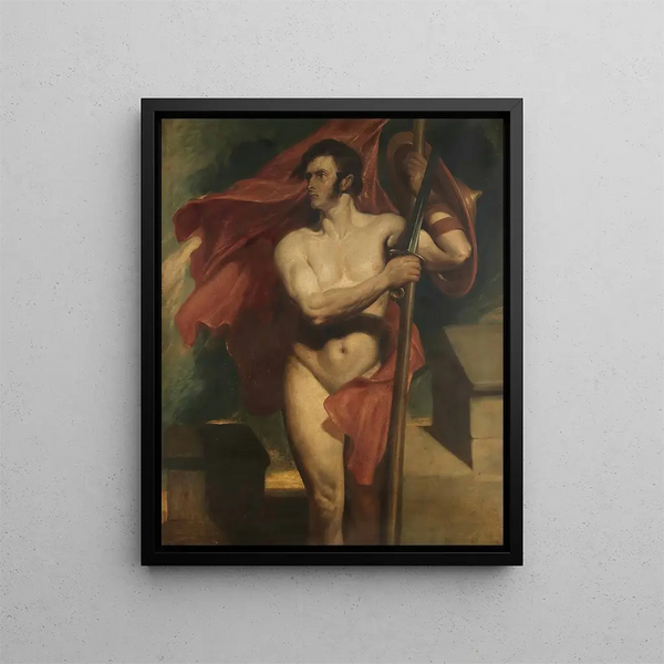 The Standard Bearer - Daniel Maclise — framed artwork on a wall