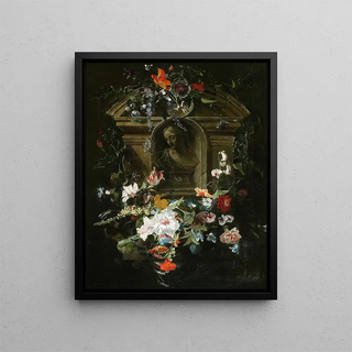 Daniel Seghers - Bust of a woman in a circle of flowers.webp