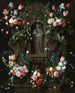 Guirlande de fleurs entourant une sculpture de la Vierge Marie - Daniel Seghers — weergave van het kunstwerk