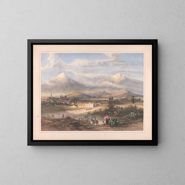 Vues d'Égerton au Mexique Pl03 - Daniel Thomas Egerton — framed artwork on a wall
