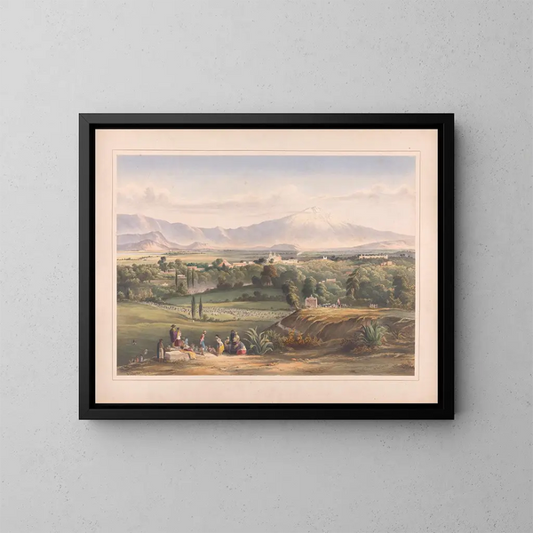 Vues d'Égerton au Mexique, Pl. 12 - Daniel Thomas Egerton — framed artwork on a wall